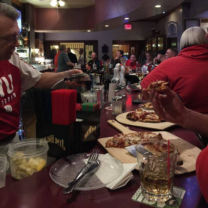 The bar is busy during the Badger game